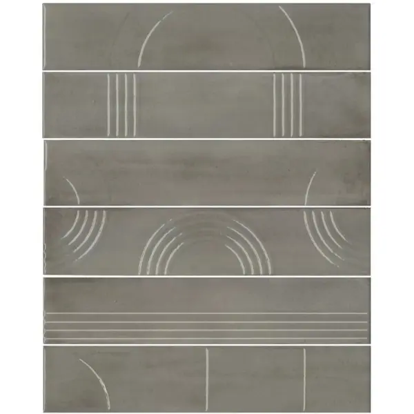 Kerama Marazzi Мажорель KMP3STA004RN6X Серый глянцевый (из 6 частей 6х28,5) 28,5x36
