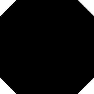 Vives monocolor Octogono Negro 31.6x31.6