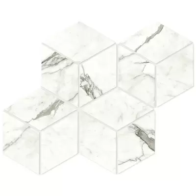 Atlas Concorde Marvel Shine A419 Statuario Supremo Mosaico Esagono Matt 30x35