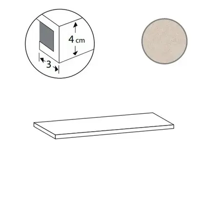 Sant Agostino Silkystone CSAGASAS12 Ang Gradone Sx Sand 33x120
