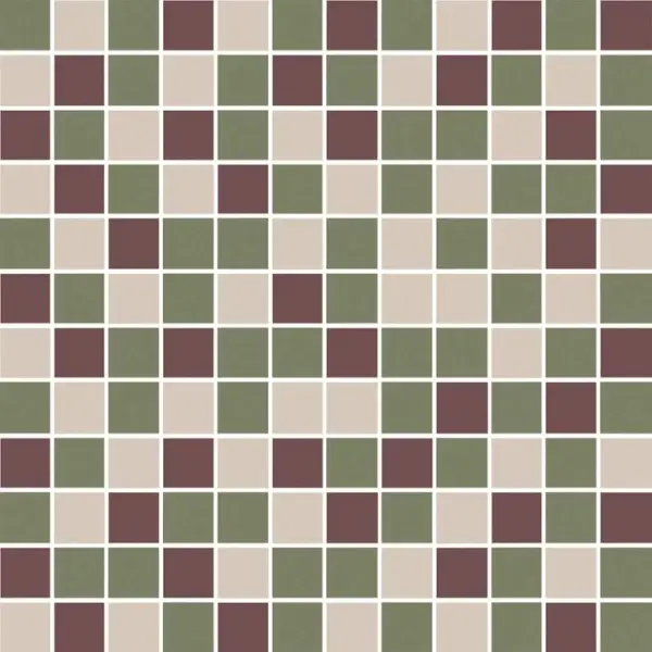 Kerama Marazzi Темари KMD2MSM011MN Мозаичный микс зелёный, бордовый, бежевый светлый матовый 29,8x29,8