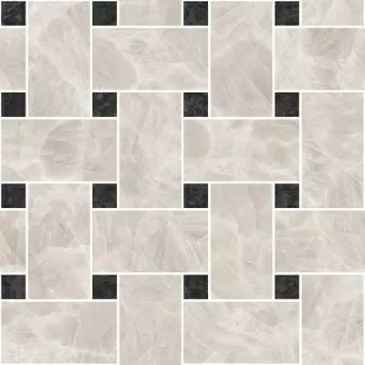 Versace Meteorite 47442 Mosaico Intarsio Lappato Bianco/Nero 30x30