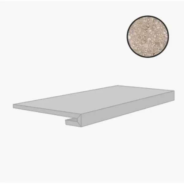 Cerim Ceramiche Match Up 772297 Ceppo Cookie Mix Gradino 33x120
