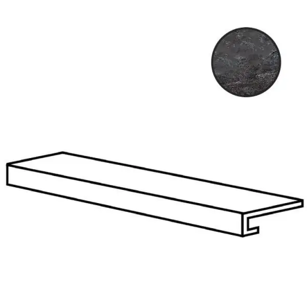 Sadon Ardesie J87250 Gradino Costa Retta Dark 33x120