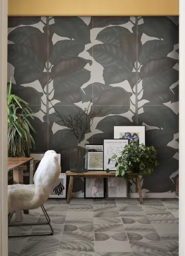 Ornamenta Botanica BO60120LEC Leaves Calce Decoration 120x120