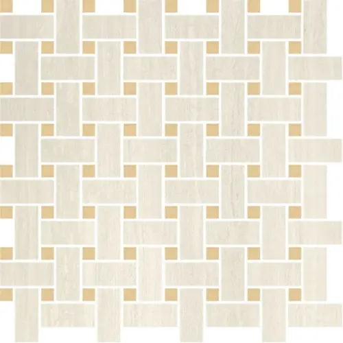 Vallelunga Tino 02TINMB20S Basket Oro Avorio Satin Evo 30,1x30,1 - керамическая плитка и керамогранит