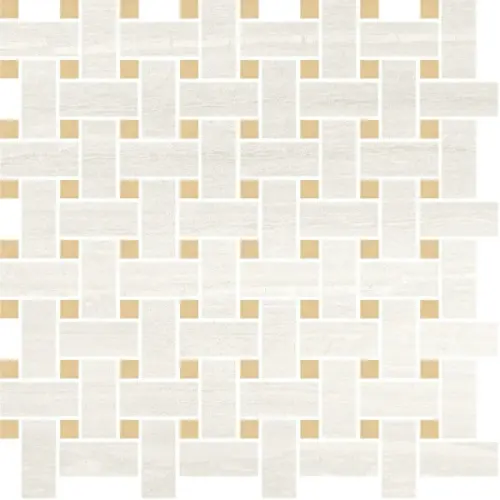 Vallelunga Tino 02TINMB10S Basket Oro Bianco Satin Evo 30,1x30,1 - керамическая плитка и керамогранит