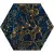 Grupa Paradyz Urban Colours Blue Inserto Heksagon C 19.8x17.1