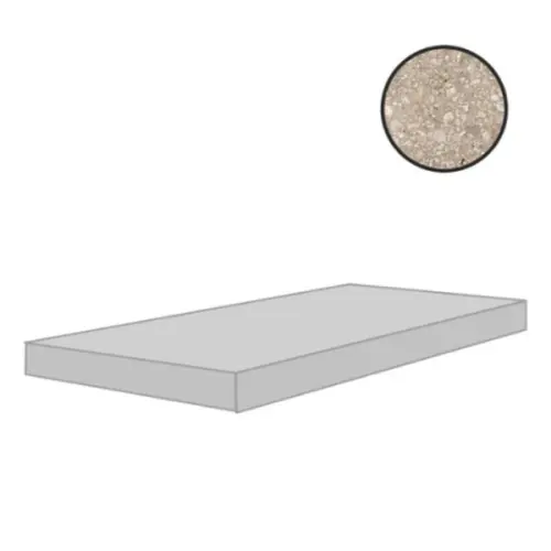Cerim Ceramiche Match Up 772356 Ceppo Cookie Mix Angolo Gradino Sx 33x120