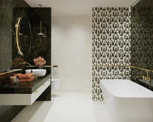 Grupa Paradyz Fancy White Inserto Polysk 30x60