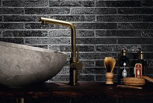 Amadis Fine Tiles Brutalist 8436552228586 Mustard Crackle 3,8x23,5