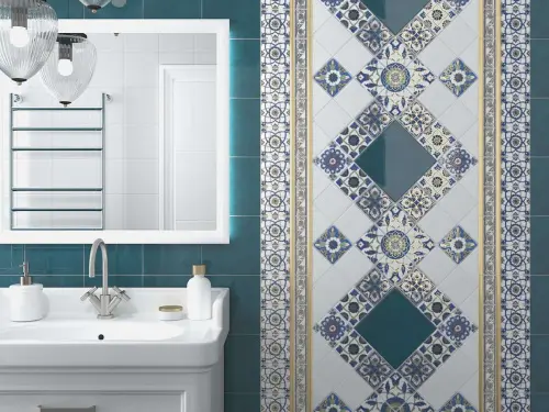 Kerama Marazzi Альба POD010 Бисер Бирюзовый 20x0.6