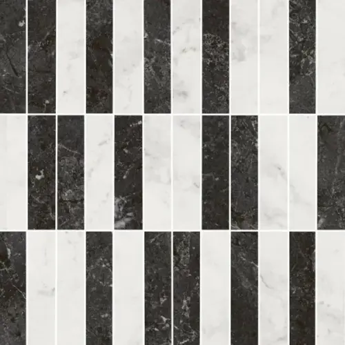 Kerama Marazzi Тубкаль KMD2MSA003BR Микс Чёрный Белый Глянцевый Обрезной 30x30
