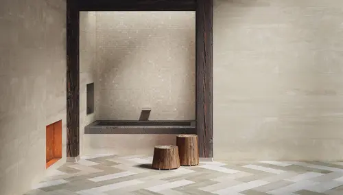 Apavisa Nanoforma 8431940276033 Taupe Natural Mosaic Brick 33.47x38.65