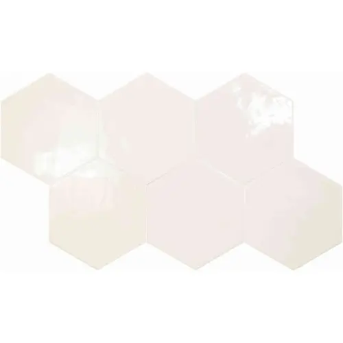 DNA Tiles Spark 130058 White Glossy Hex 15x17,3 - керамическая плитка и керамогранит