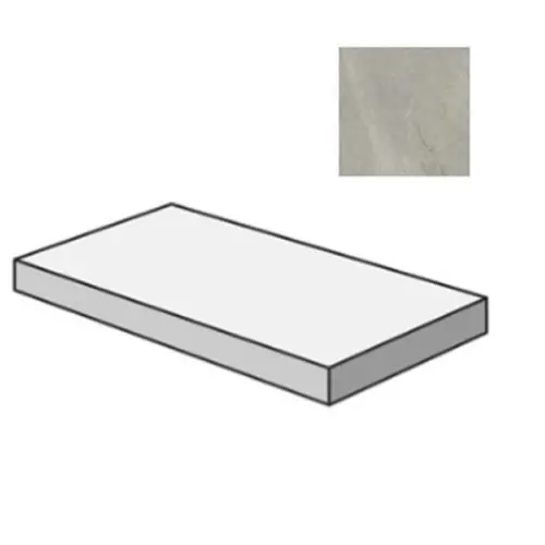 Sant Agostino Bergstone CSAGSBGR12 Gradone Angolare Sx Grey 33x120