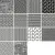 Settecento Moodboard 149005 Mix 1 Black White Rett 23,7x23,7