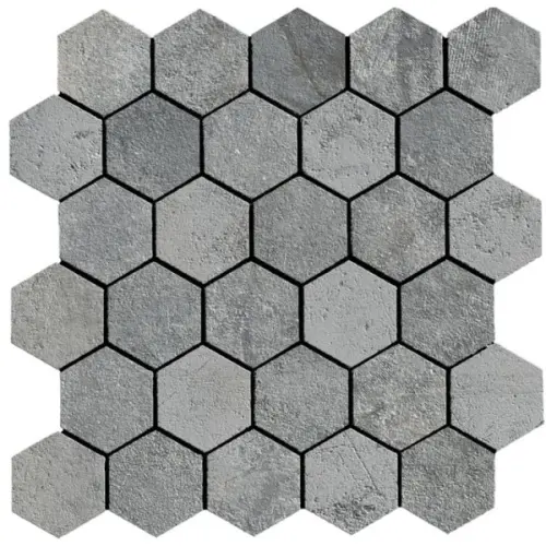 La Fabbrica Ceramiche Jungle Stone 154311 Esagona Silver 28x29