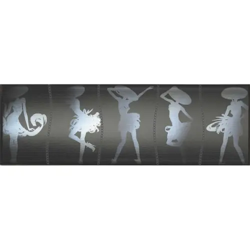 EdilCuoghi Ceramiche Reflexe Noir Fascia Petite Dame 20x60