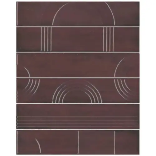Kerama Marazzi Мажорель KMP3STA006RN6X Бордовый глянцевый (из 6 частей 6х28,5) 28,5x36