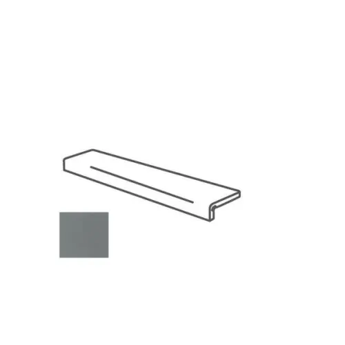 Impronta italgraniti Nuances NU0395I Elemento L Incollato Antracite 16,5x60
