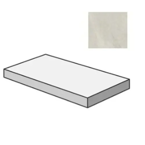 Sant Agostino Bergstone CSAGSBPE12 Gradone Angolare Sx Pearl 33x120