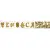 Versace Alphabet 48901 Scritta Bianca-Oro 14,5x19,4