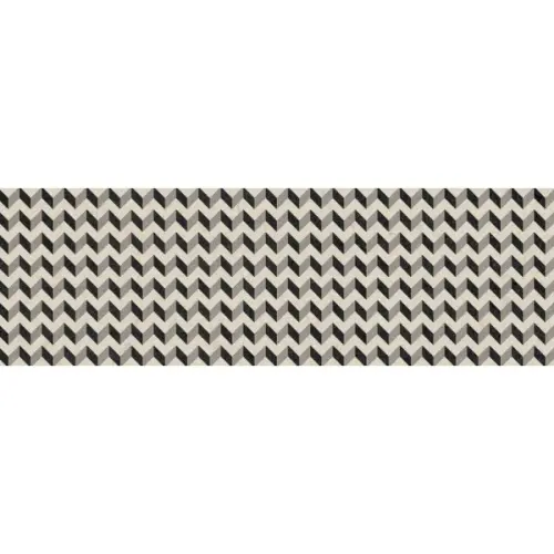 Arcana Ceramica Black&Cream ARC_8YT1 Cream R Zigzag Matt Ret 32x99