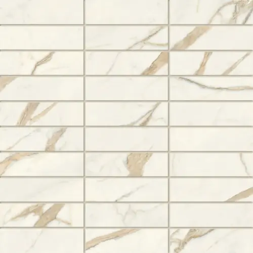 Impronta italgraniti Marble Touch MT01MB9 Calacatta Extra Muretto 9mm 30x30 - керамическая плитка и керамогранит