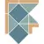 TopCer Portree Blue Corner 23.6x23.6