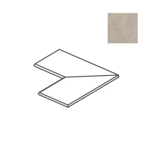 Impronta italgraniti Calcis CL04D8A Angolare Dx Assemblato Corda 40x80 - керамическая плитка и керамогранит