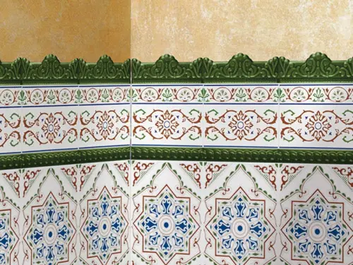 Ribesalbes Zocalo Moldura Relieve Miel 5x20