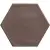 Ribesalbes Geometry Hex Brown Matt 15x17.3