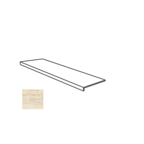 Impronta italgraniti I Travertini TR03G5A Gradone Assemblato Beige Vein Cut 30x120