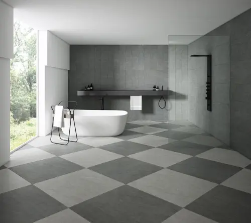 Apavisa Pelle 8431940340086 Anthracite Natural Mosaic Brick 28.5x28.5
