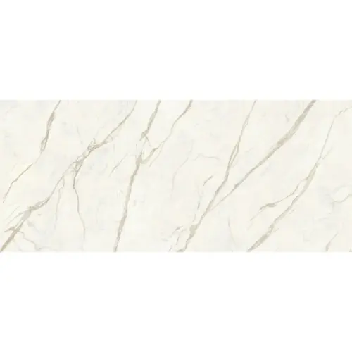 Impronta italgraniti Marble Touch MT02XPL Calacatta Top Lap SQ 6mm 120x280 - керамическая плитка и керамогранит