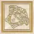 Versace Meteorite 47295 Tozzetto Medusa Lappato Miele/Oro 9,8x9,8