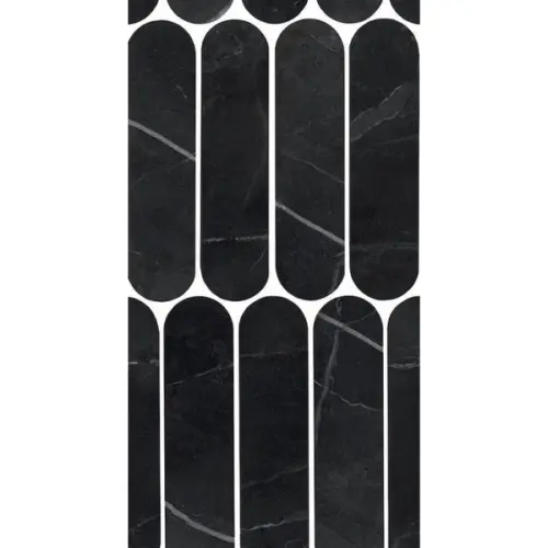 Impronta italgraniti Charm Experience CH03MOVL Calacatta Black Ovale Lap 19,5x37