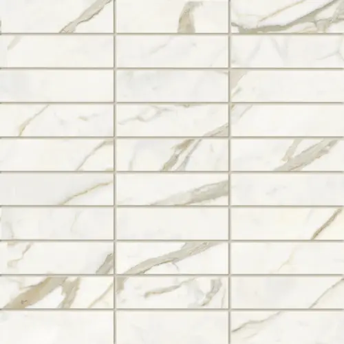 Impronta italgraniti Marble Touch MT02MB Calacatta Top Muretto 6mm 30x30 - керамическая плитка и керамогранит