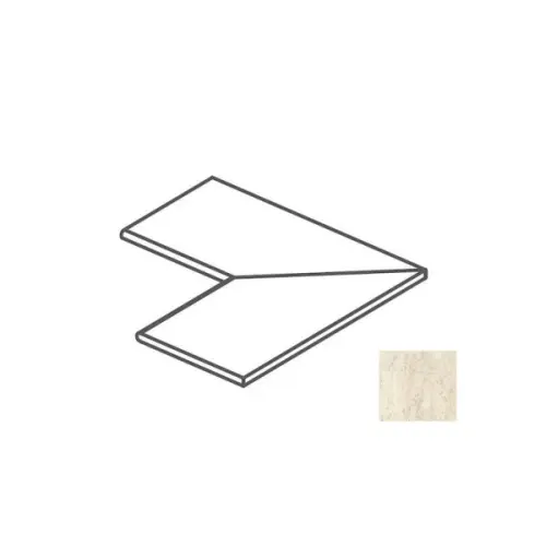 Impronta italgraniti I Travertini TR02AE5A Angolare Assemblato Esterno Bianco Cross Cut 30x120