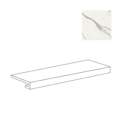 Flaviker PI.SA Supreme Evo 0004914 Gradone Top Statuario Superior Lux Ret 32x120