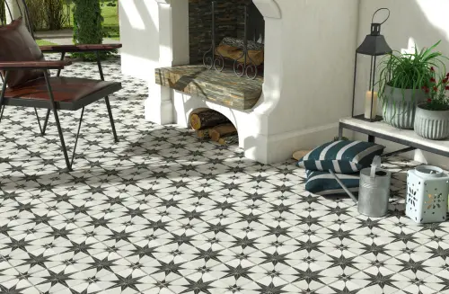 Etili Seramik Patchwork Scintilla Black Pre-Cut 45x45