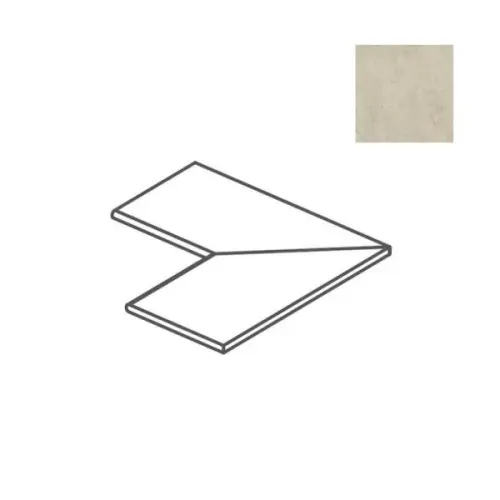 Impronta italgraniti Calcis CL03D8A Angolare Dx Assemblato Visone 40x80 - керамическая плитка и керамогранит