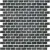 Rex Ceramiche Ardoise 747815 Noir Mosaico H 30x30