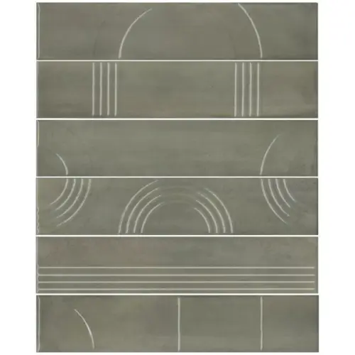 Kerama Marazzi Мажорель KMP3STA003RN6X Зелёный глянцевый (из 6 частей 6х28,5) 28,5x36