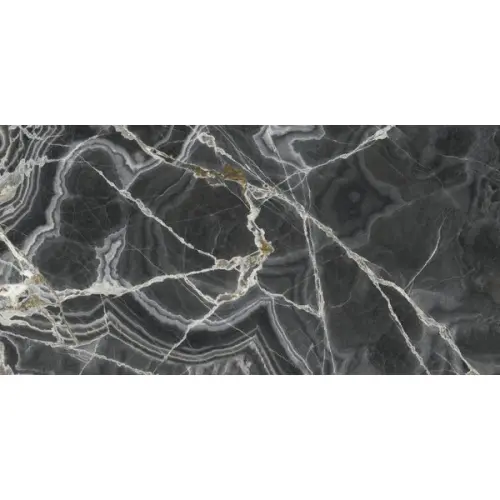 Ariostea Ultra Onici UO6L37679 Onice Nero Polished 6mm 37,5x75