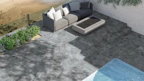 Zerde tile Etna Dark Grey рельеф 30x60