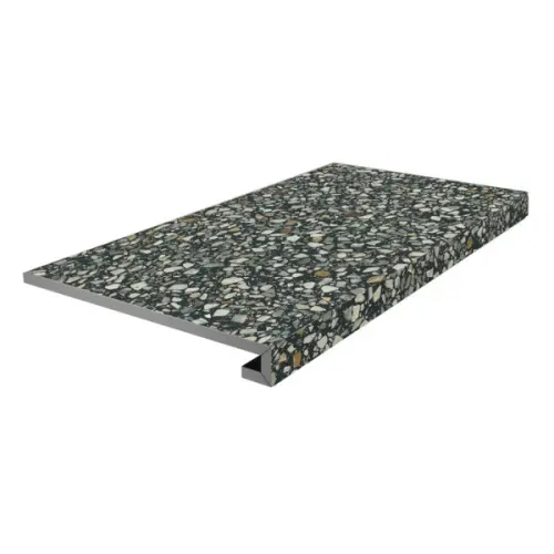 Kerama Marazzi Бричиола KM6060G0021RGCF Фронтальная Клееная Чёрный Матовый Обрезной 33x60