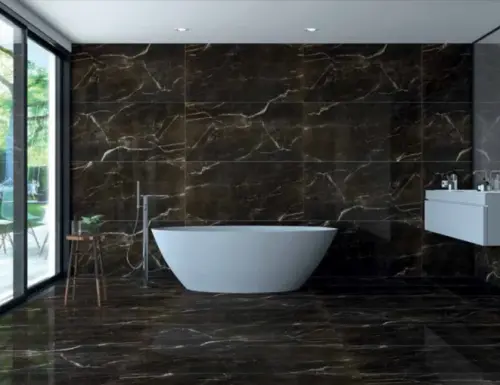 Seranit Imperial Black Relief 60x120 - керамическая плитка и керамогранит