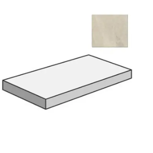 Sant Agostino Bergstone CSAGDBIV12 Gradone Angolare Dx Ivory 33x120